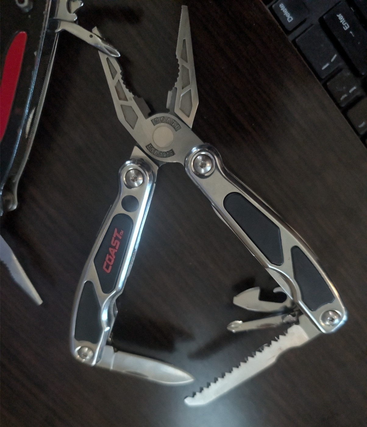 Lot of 5 Multi Tools Craftsman COAST Husky Pliers Knife Saw Screwdriver EDC