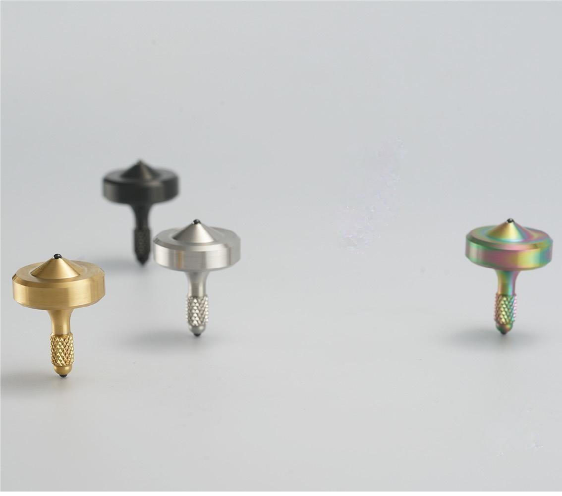 Stainless Steel Small Spinning Top Hand Twisting Gyro Gyroscope Spinner Toys EDC