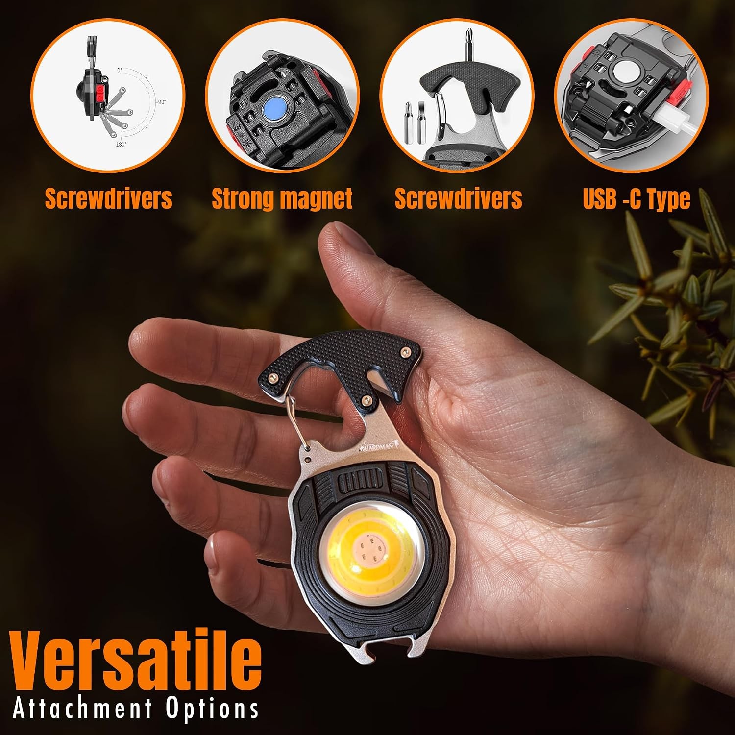 LED Flashlight Multitool Keychain Gift for Dad Men