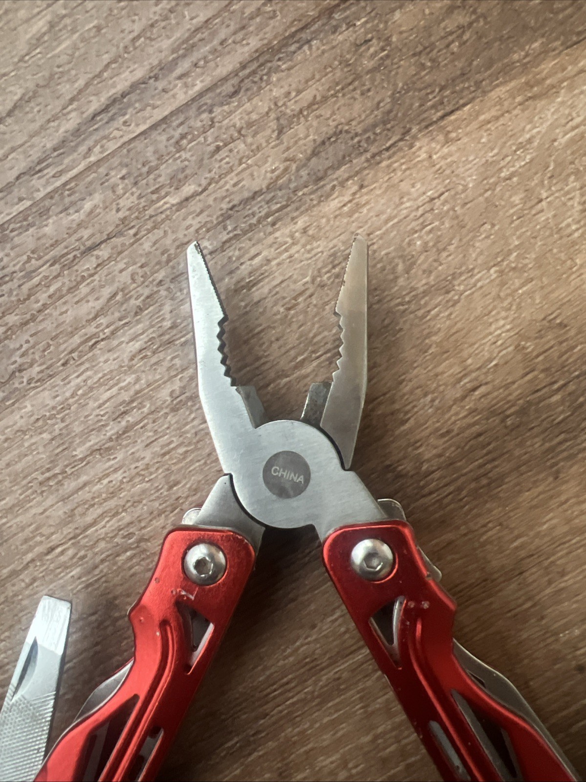 🌟Snap-on Red Stainless Steel 4″ Multi-Tool Pliers, Knife, File, & Sheath, NICE!