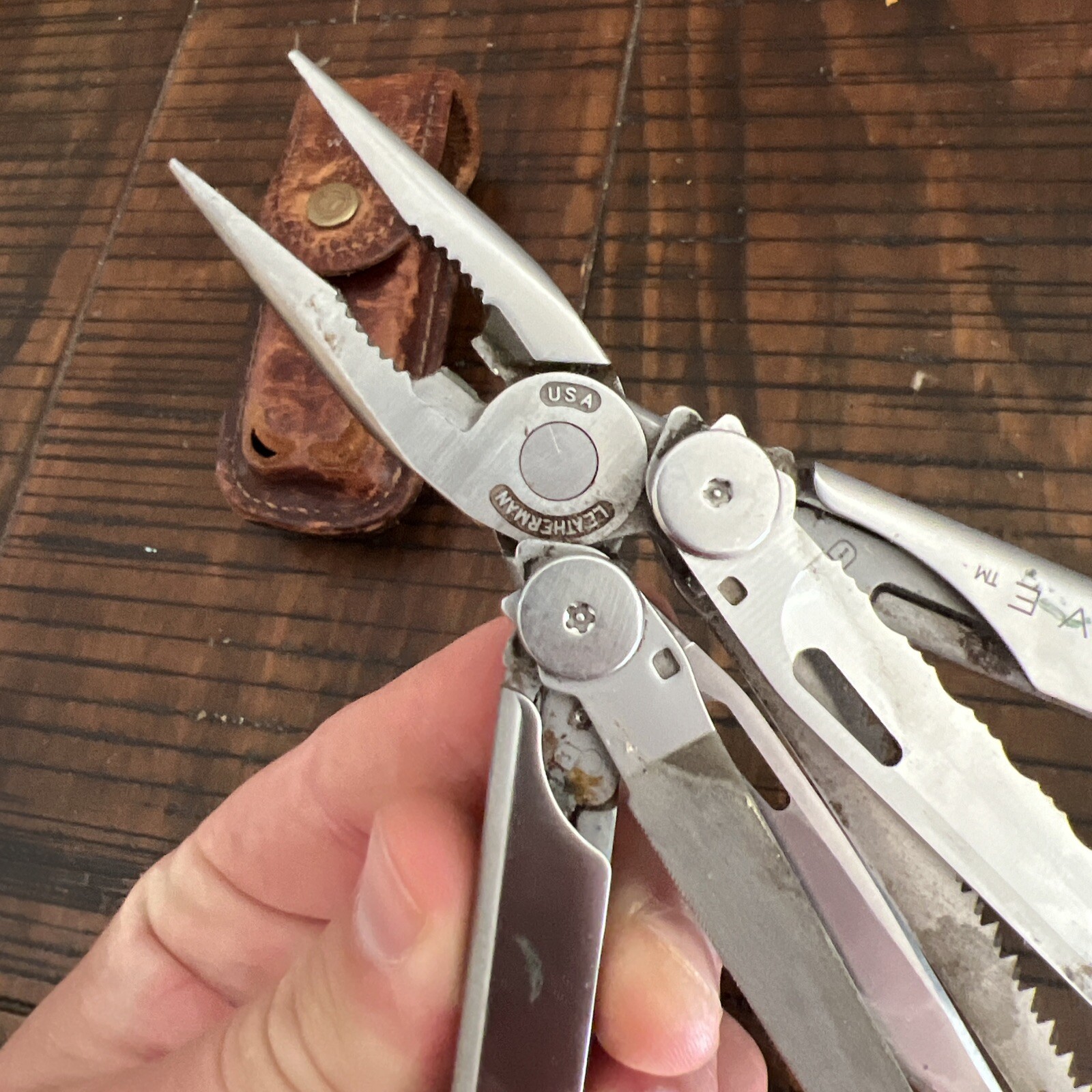 Leatherman Original Wave Leather Sheath Retired Collectable Pat Pend OG Rare New