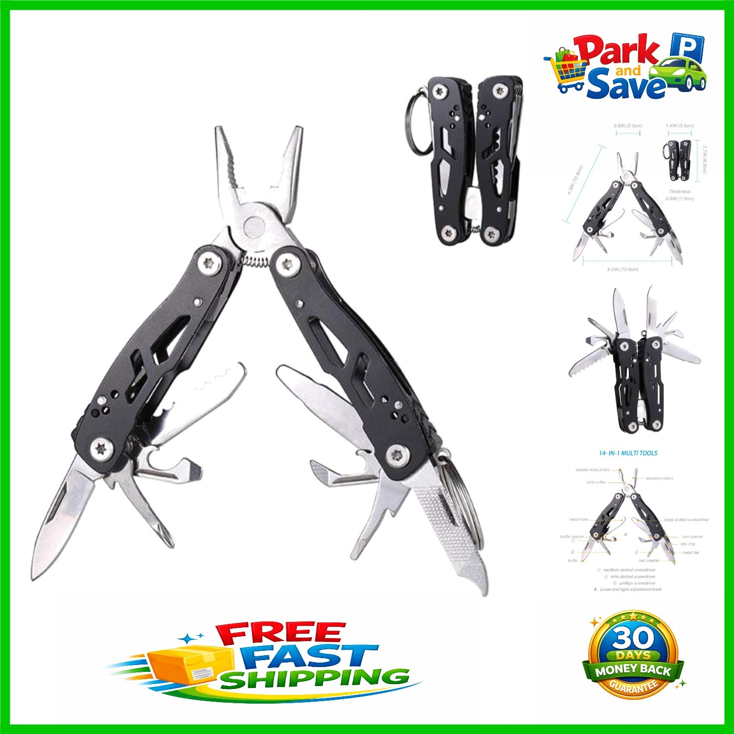 Compact Stainless Steel Multitool Pliers – Ultimate Gift for Dads & Adventurers