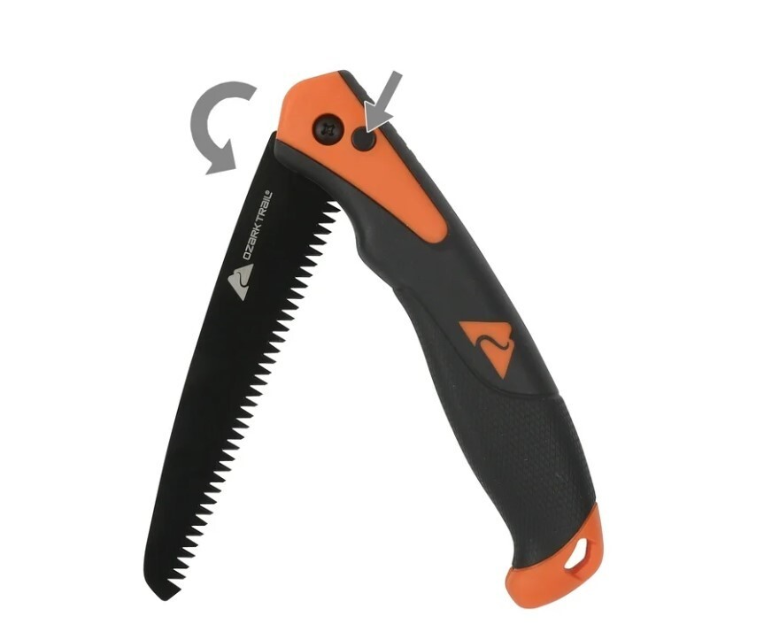 Ozark Trail 7-Piece Camping Tool Set with Hammer, Axe, Flashlight, and Knives,