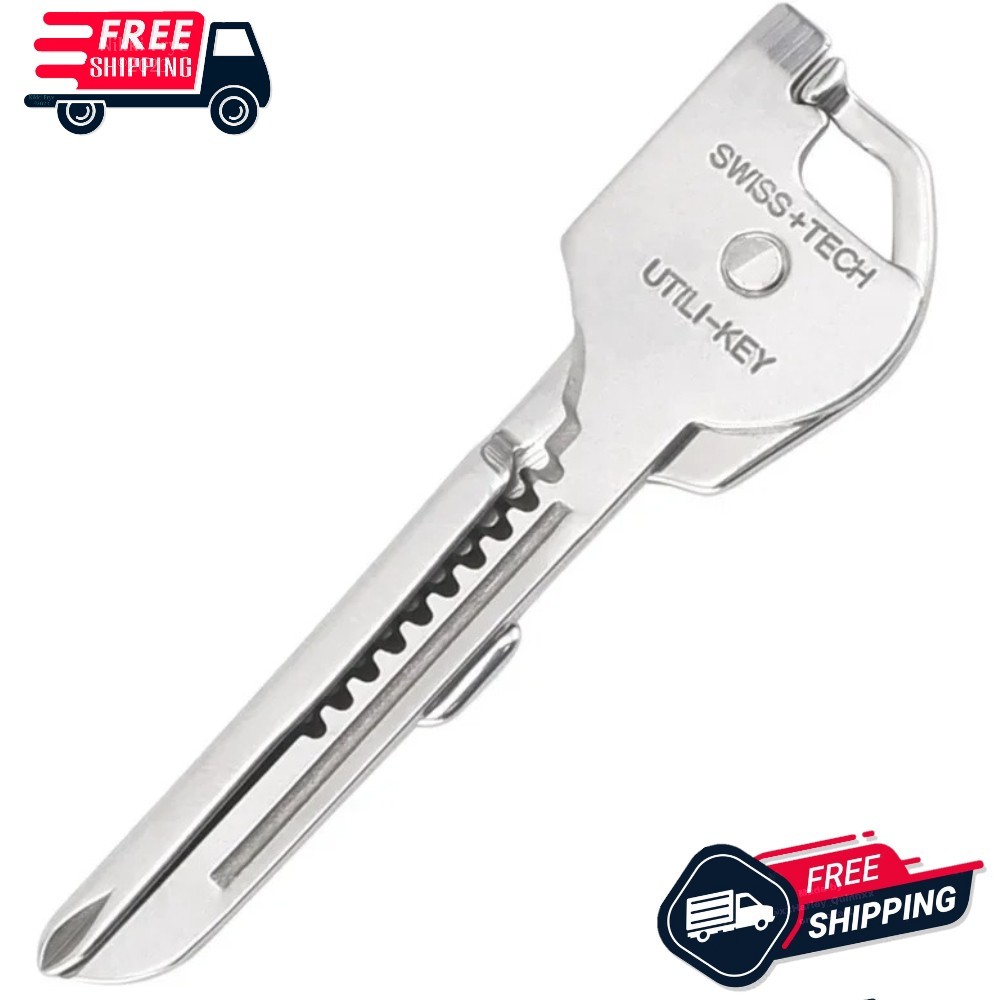 6 in1 Keychain Keyring Multi Tool Stainless EDC Screwdriver Opener Camping Tool