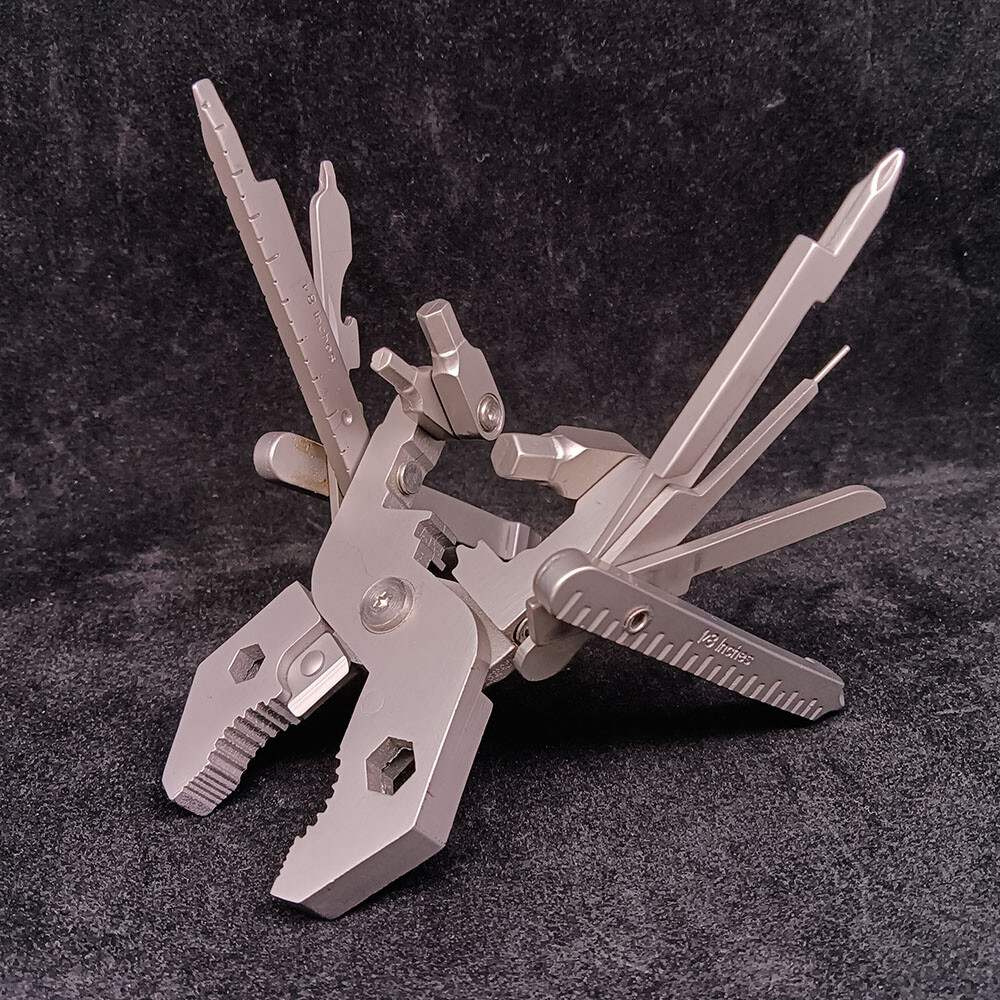 Multi Function Tool Set Mini Foldaway Key Chain Pocket Pliers Screwdriver