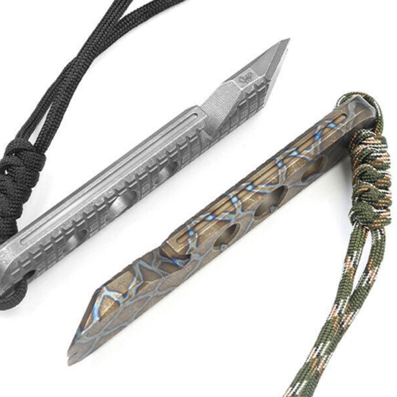 Titanium Pry Bar Crowbar Opener Multi Tools Outdoor Survival EDC Keychain Tool