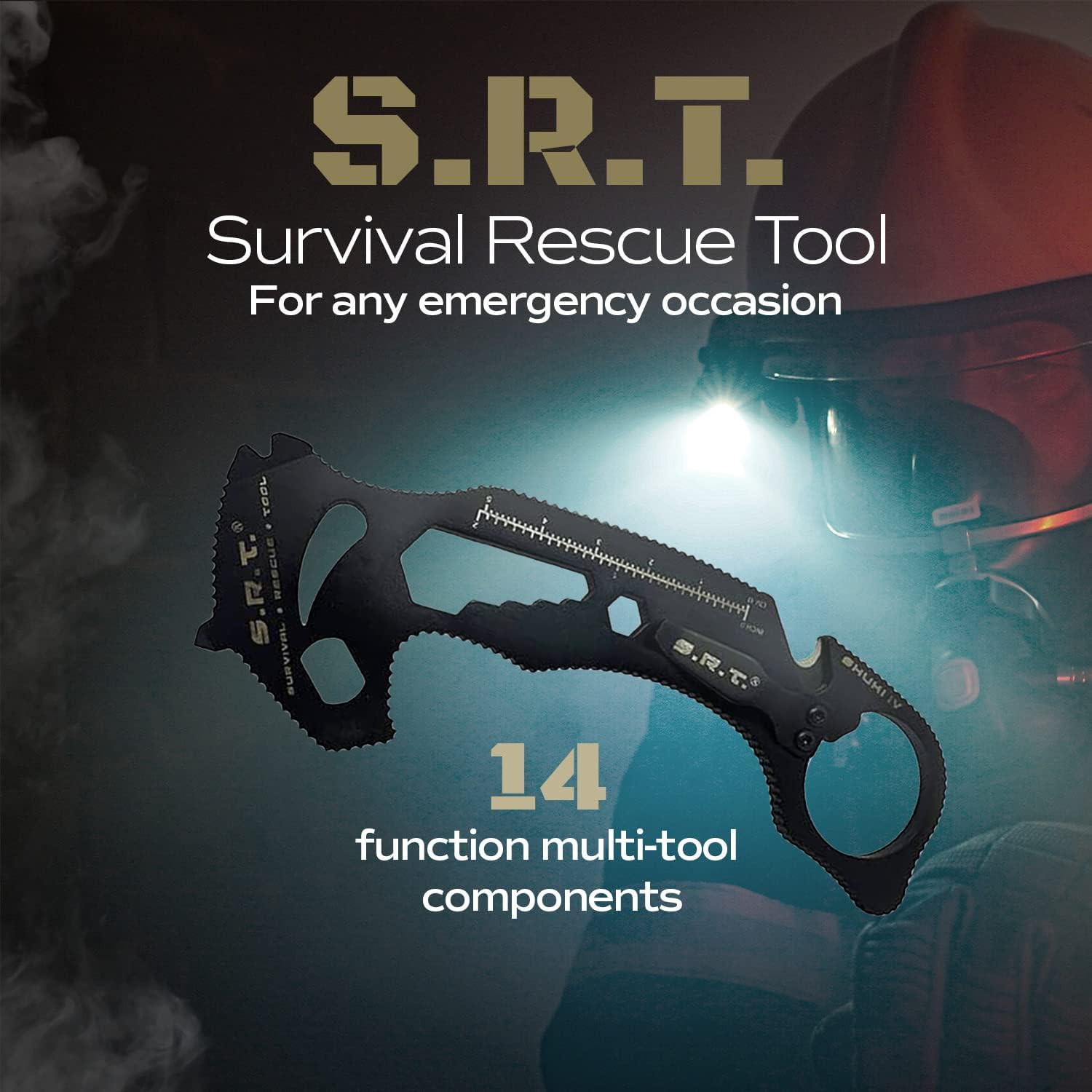Survival Rescue Tool – 14 Function Premium Rescue Multitool for Everyday Carry P