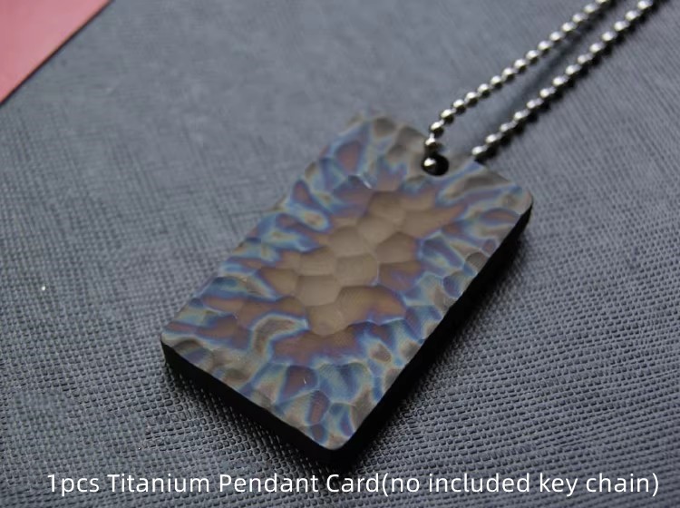 Pure Titanium EDC Necklace Man Necklace Pendant Dog Tag Key chain Decorate Tools