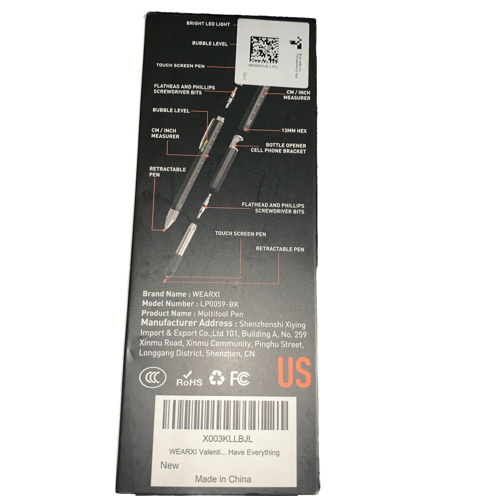 WEARX 11 in 1 MULTI TOOL TECH TOOL PEN SCREWDRIVER BALL POINT PEN LIGHT INC 2