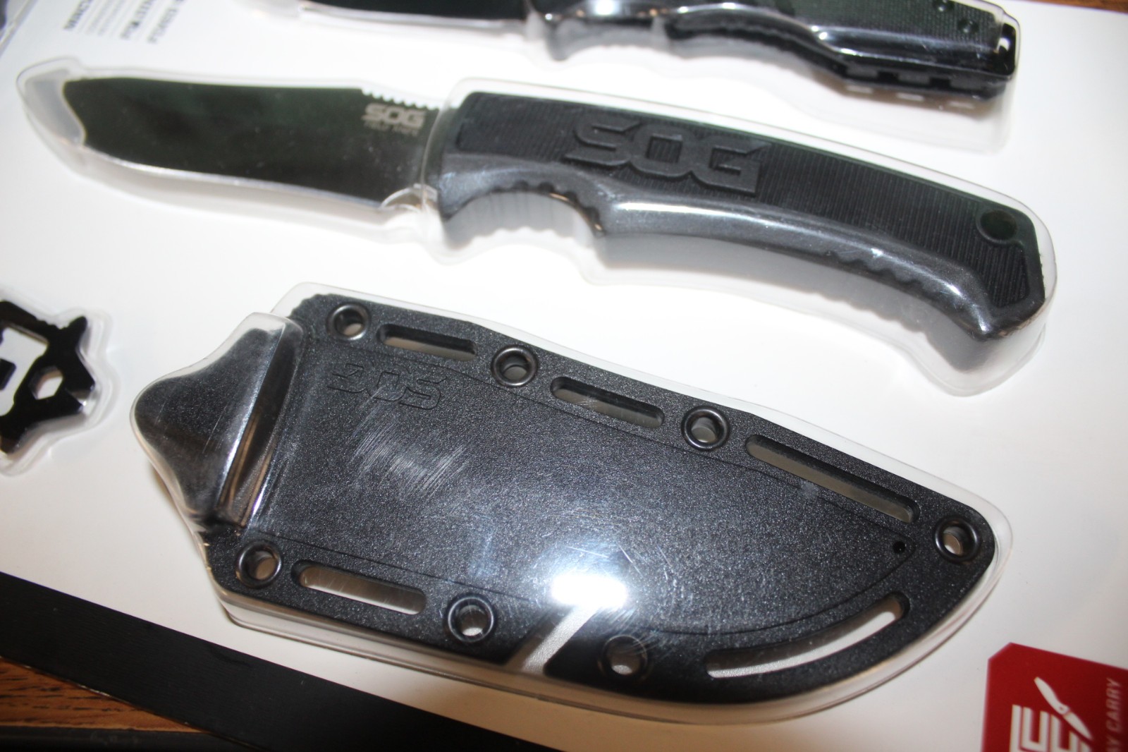 SOG Multi Tool 2 Knife Set With Sharpening Stone Made in The USA AO4077785