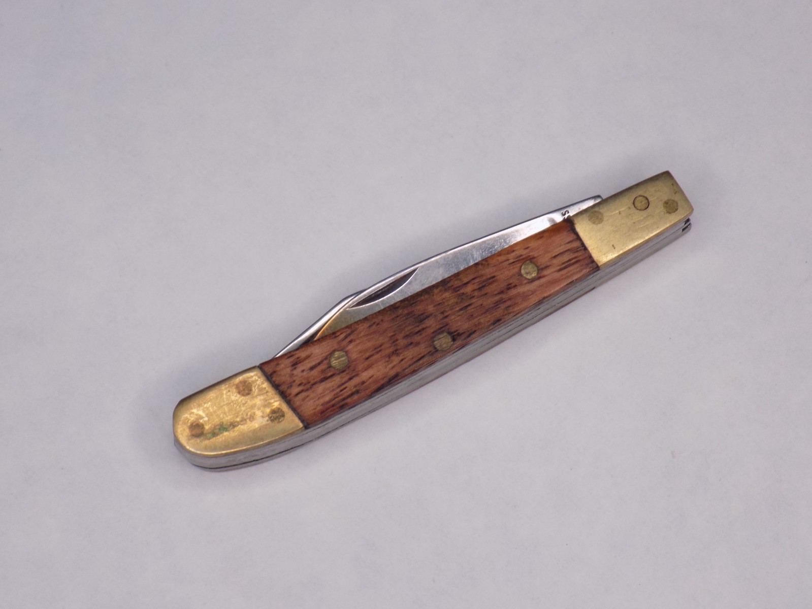 Wood Handle Pocket Knife w/ 2 Blades 2″ Stainless