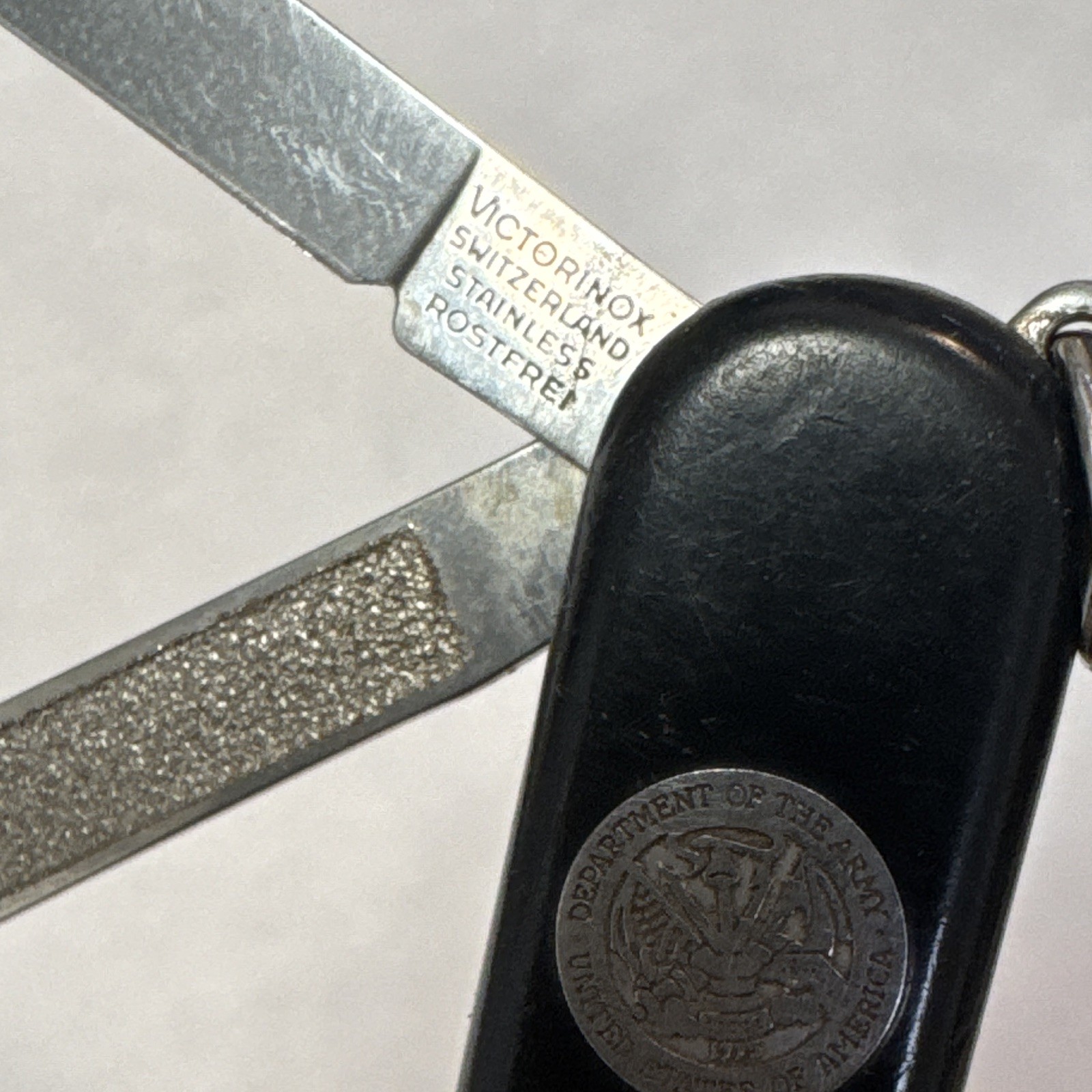 Victorinox Swiss Army Rostfrei Black Multi-Tool Knife/Scissors/File Keyring