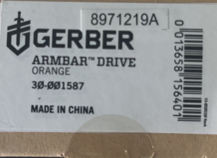 Gerber Armbar Drive 8-In-1 Multi-Tool Pocket Knife Orange 30-001587 EDC