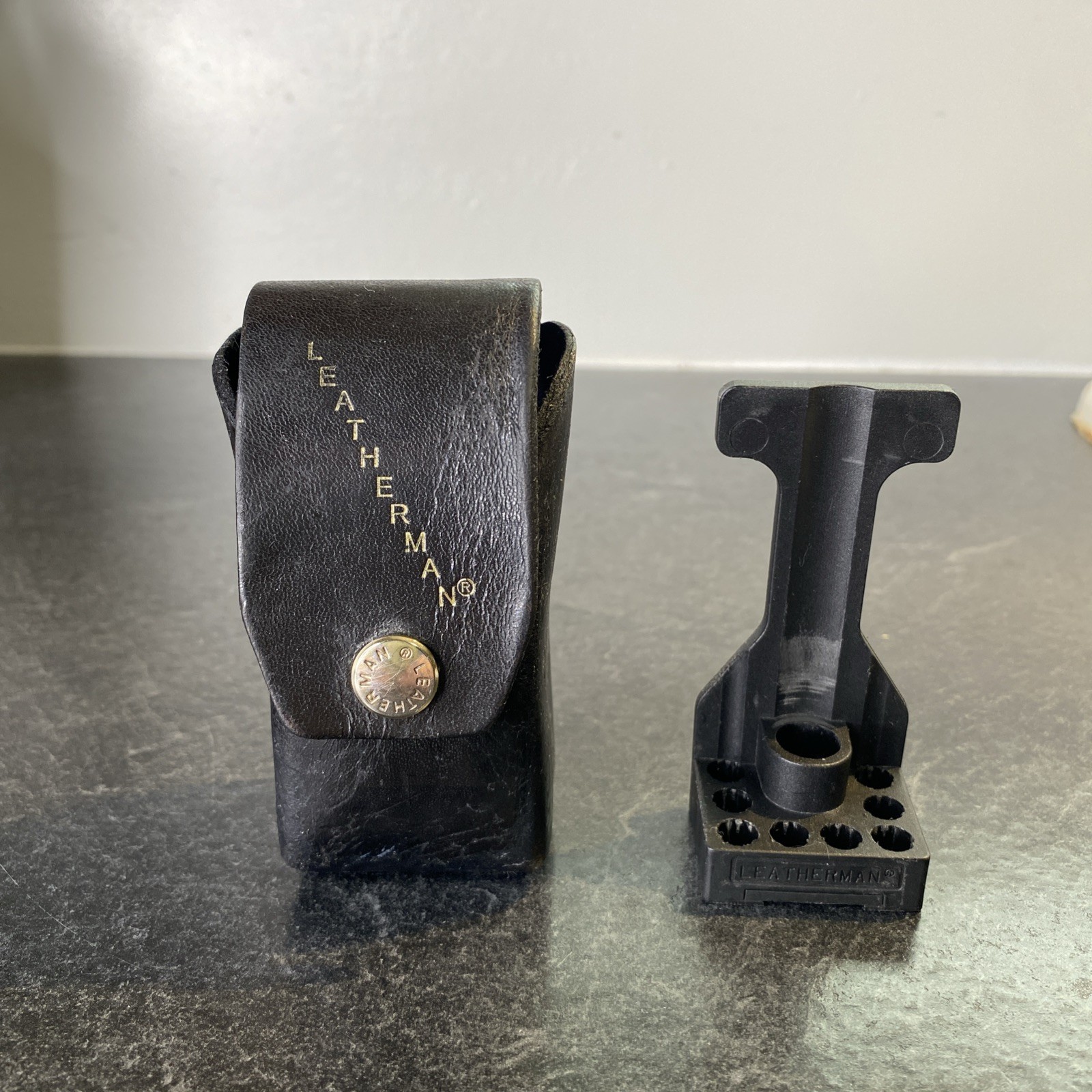 Vintage Leatherman® Tool Adapter Set Components Sheath and Tool/Bit Holder Only