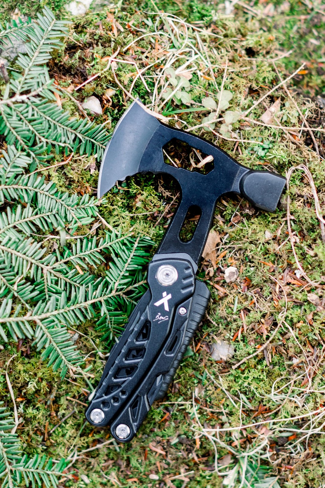 Axe Multitool Hammer With Knife Bottle Opener Hatchet Nylon Sheath Saw Screwdriv