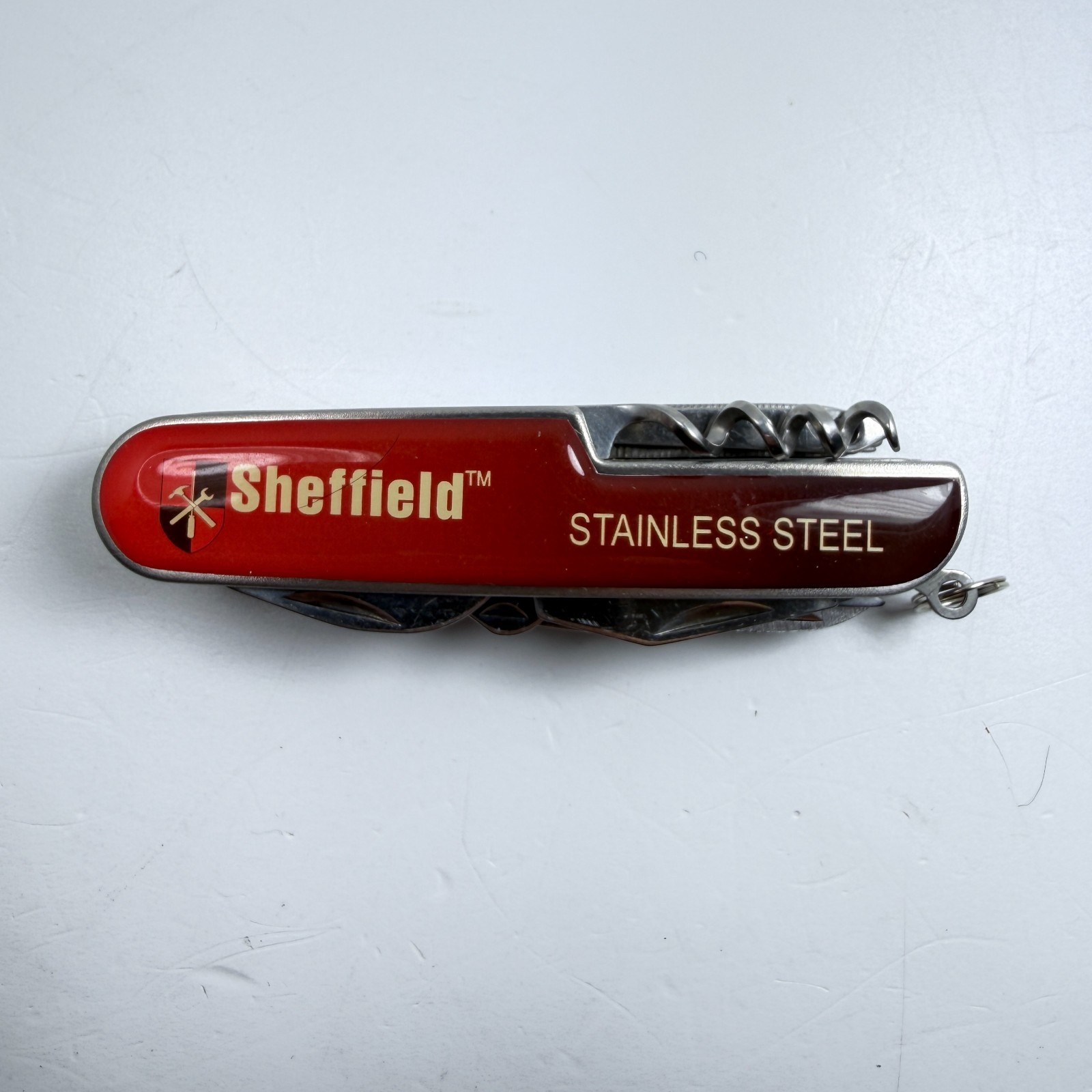 Sheffield Multi Tool Set w/ Flashlight AA Batteries & Carry Pouch Kit
