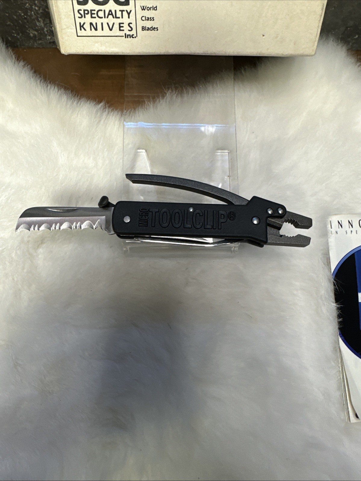 SOG The Micro ToolClip Multi Tool Clip Knife NOS Seki Japan Made With Box 1990s