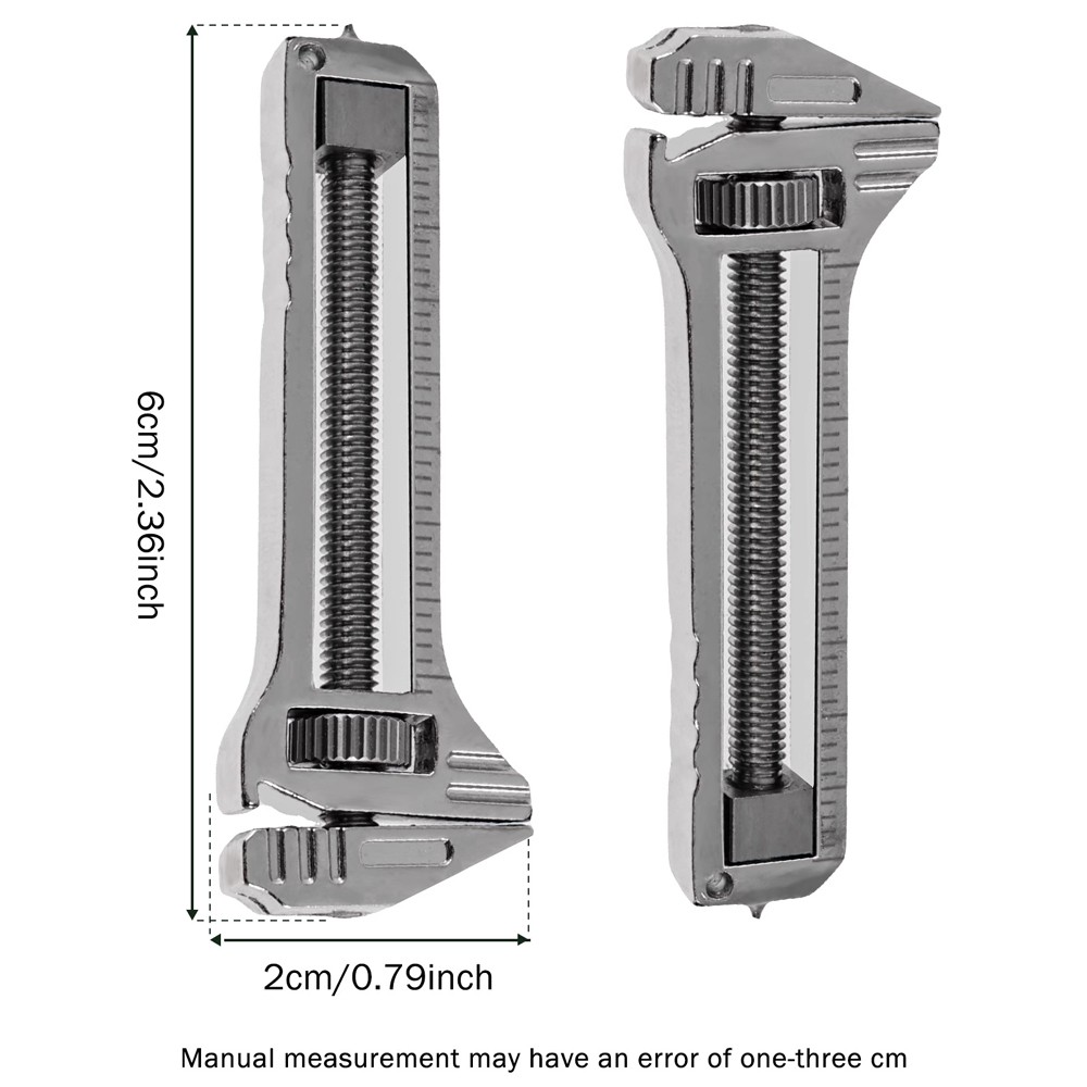 2 For Sale Mini Multi-Wrench Compact Titanium Multi-Tool Multi-Function Silvery