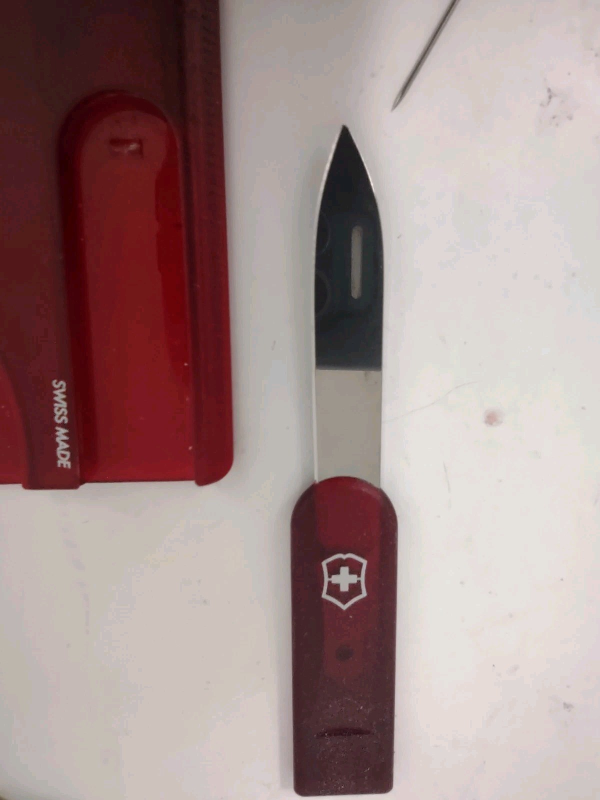 Victorinox Red Multi-Tool Swiss Made Knife, Scissors, Tweezers, File, Pin