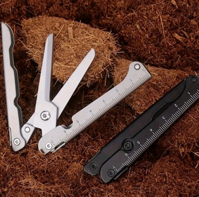 Compact Multi Tool Folding Stainless Steel Scissors For Bug Out Bags EDC