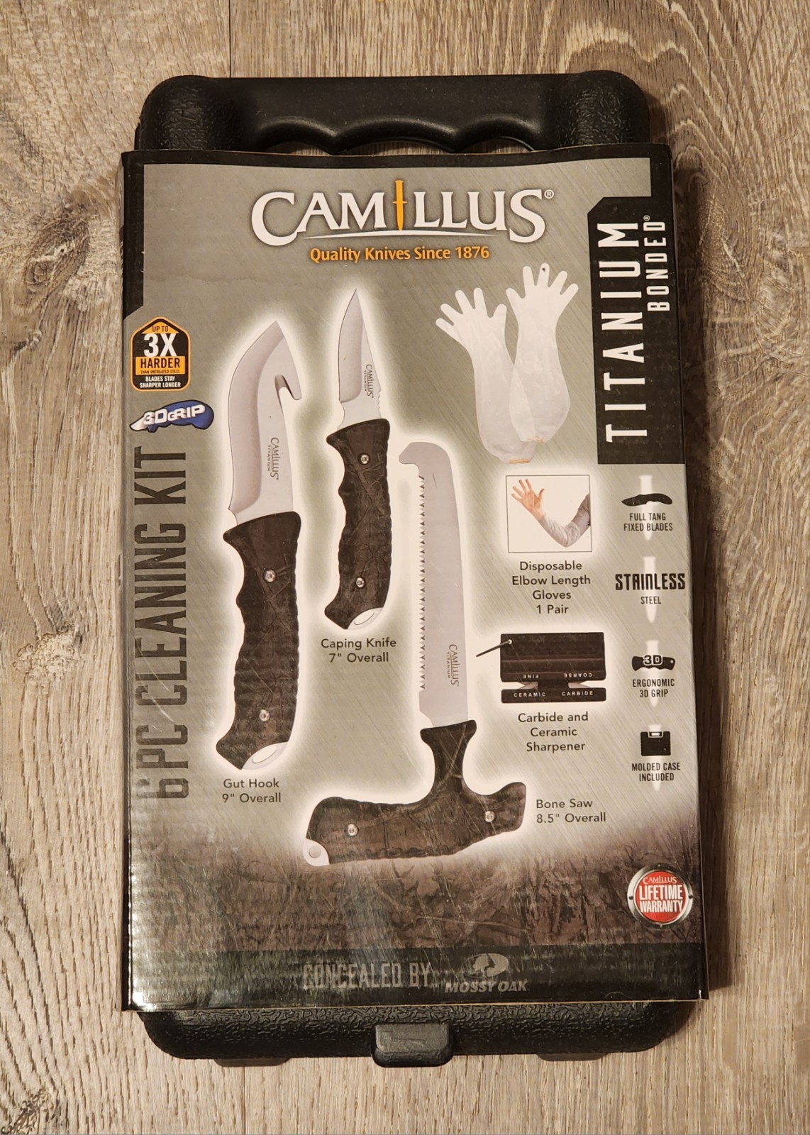 Camillus 6pc Cleaning Kit Tool & Knife Set Model 19355 Titanium Bonded