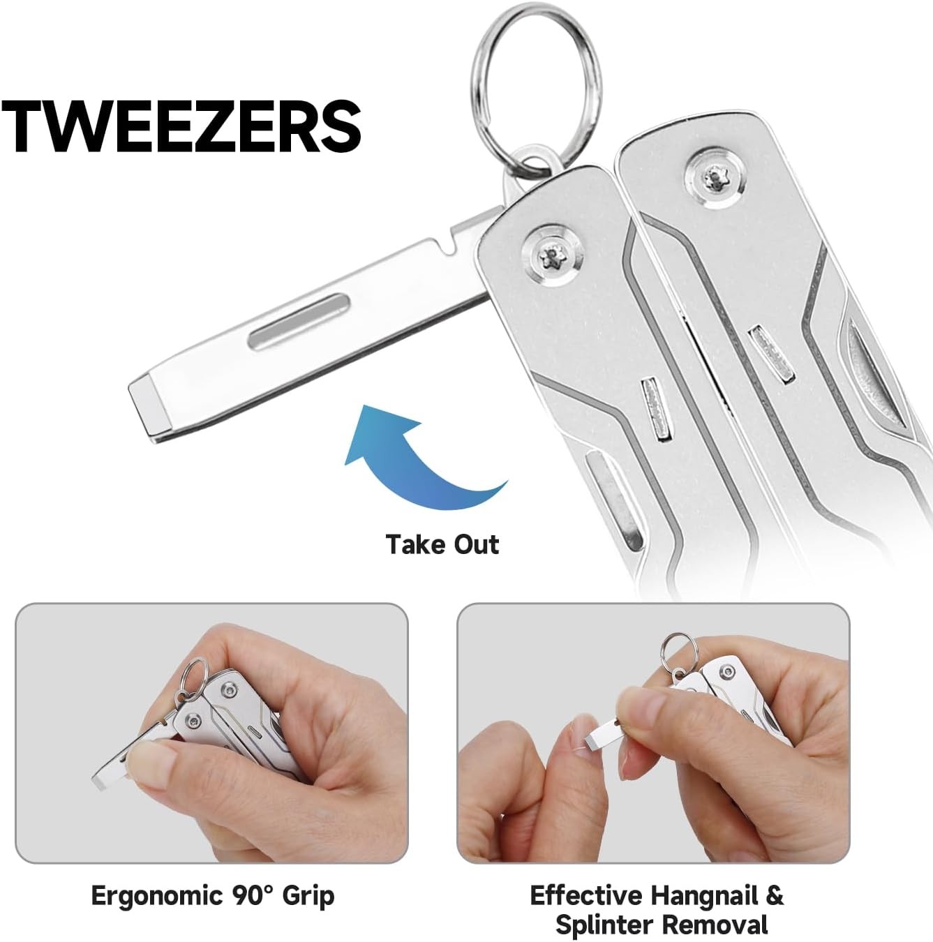 Micro Sailor Scissors S0 Mini Keychain Multitool W/ Serrated Scissors 8-in-1