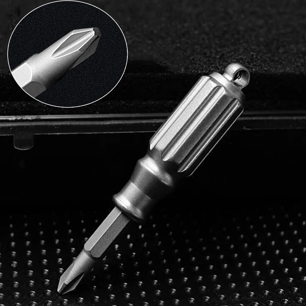 Mini Titanium S2 Steel Screwdriver Portable Keychain Outdoor Pocket Tool Edc