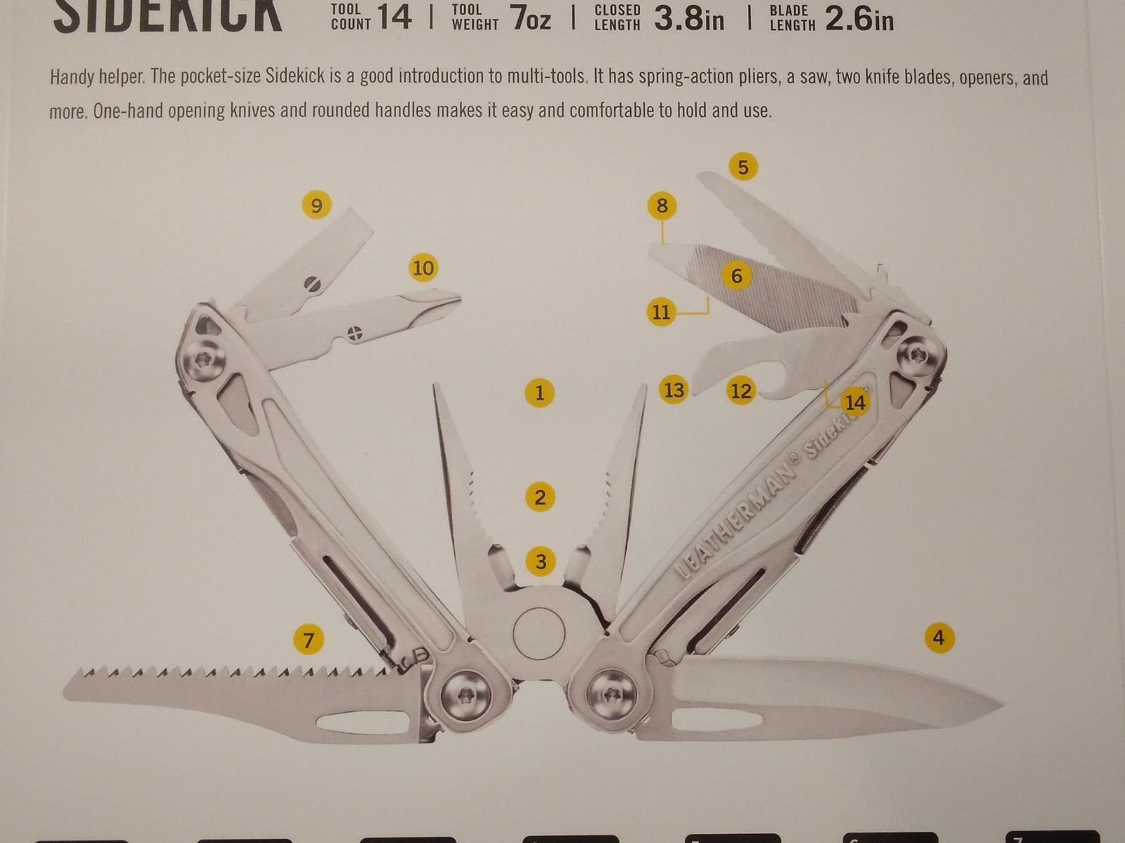 LEATHERMAN SIDEKICK® 14 Tool Stainless Steel Multi-Tool Stainless Steel