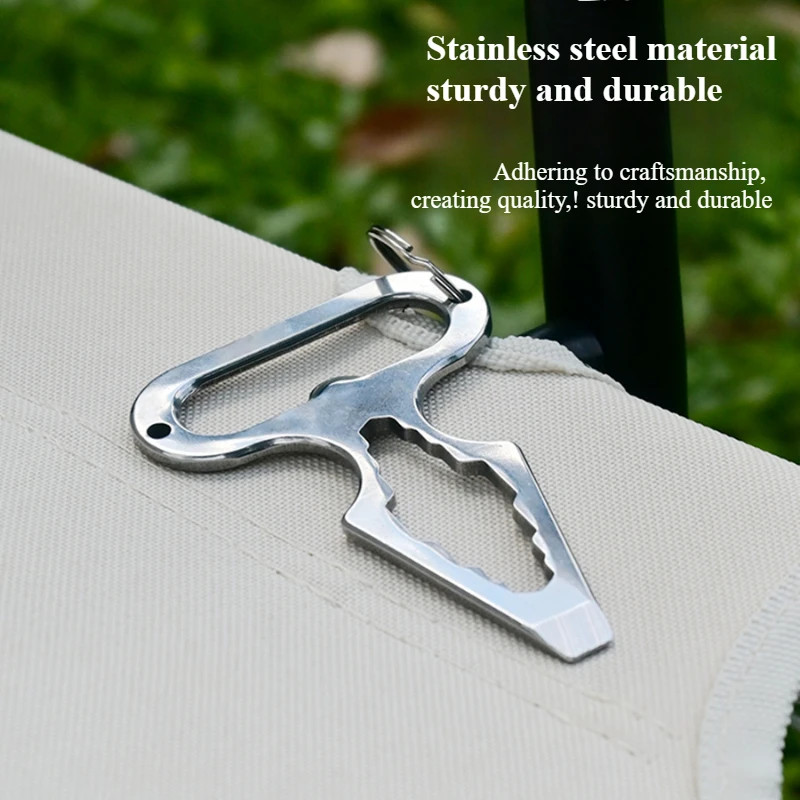 stainless steel EDC tool keychain bottle opener camping self-defense spike