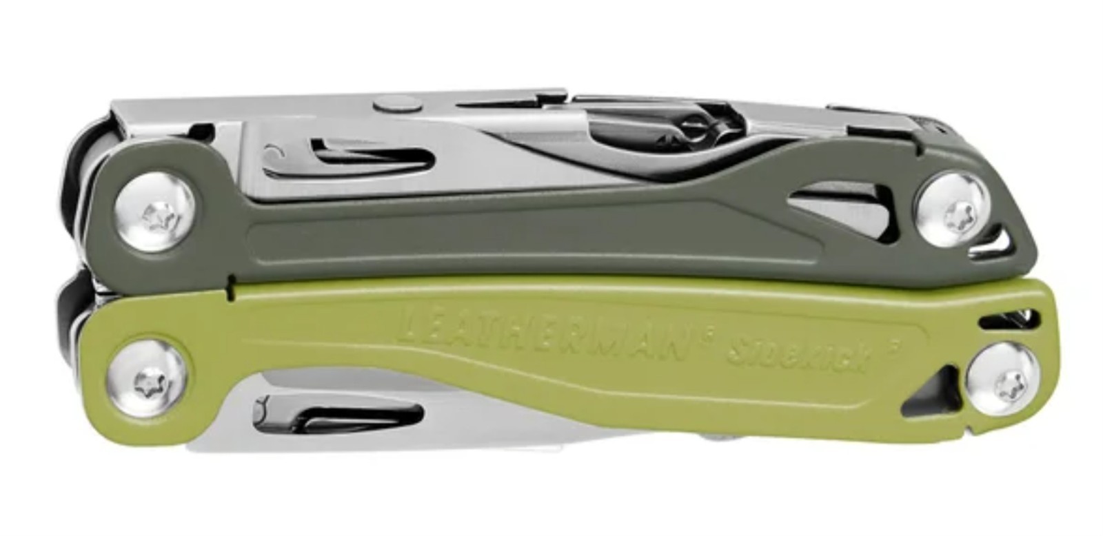 LEATHERMAN SIDEKICK® 14 Tool Stainless Steel Multi-Tool Green with Nylon Sheath