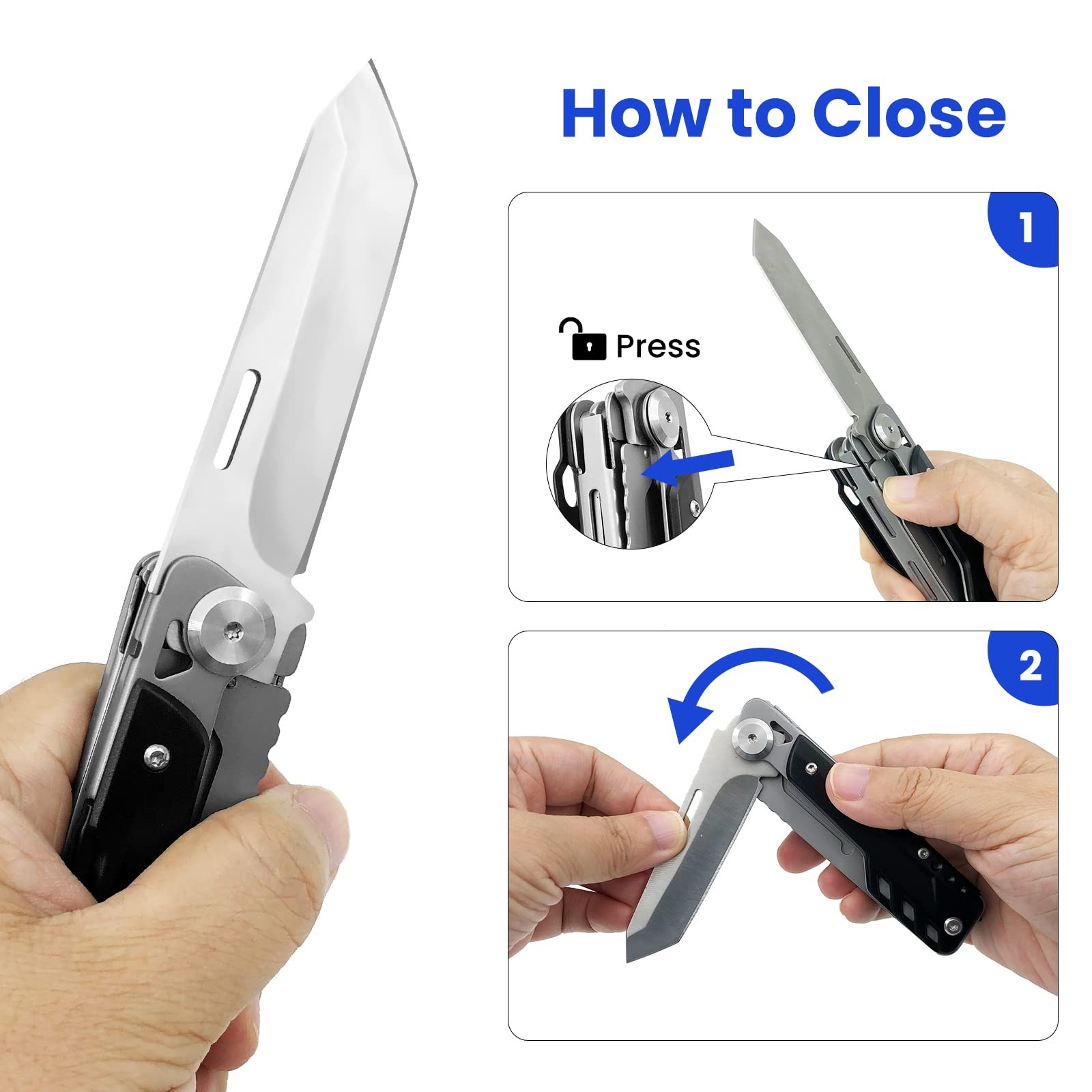 Multitool 5 in 1 Multifunctional Pocket Knife, Folding Knife Scissors, Removable…