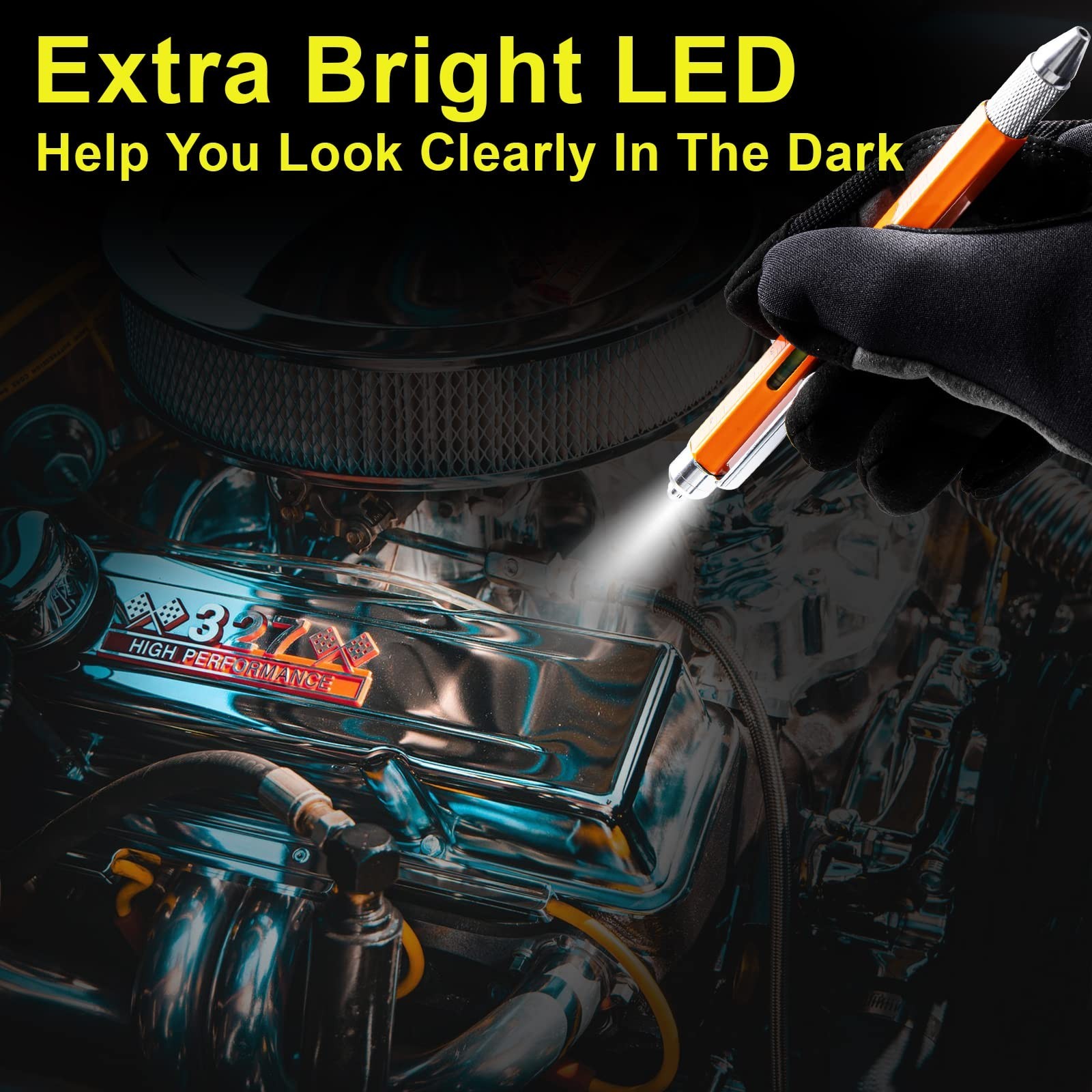 Gifts for Men Dad Him, 9 in 1 Multitool Pen Set with LED, Stylus, Level, Scre…