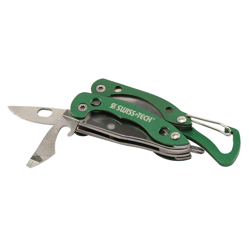 SWISS+TECH ST021901 Multi-Tool Pliers for Key chain, Solid Stainless Steel Const