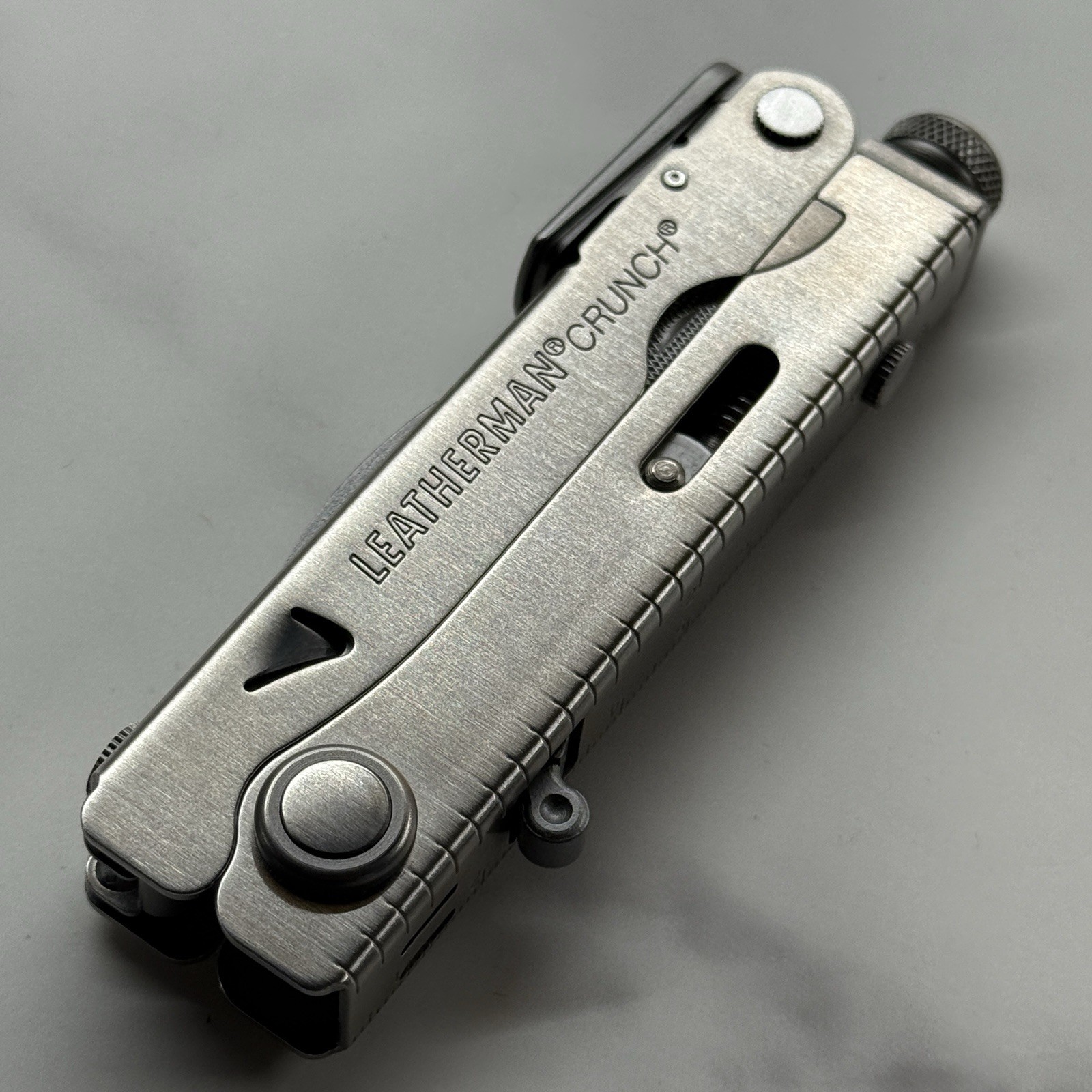 Leatherman Crunch multitool, Snap Button Nylon sheath. Made in USA in 2013