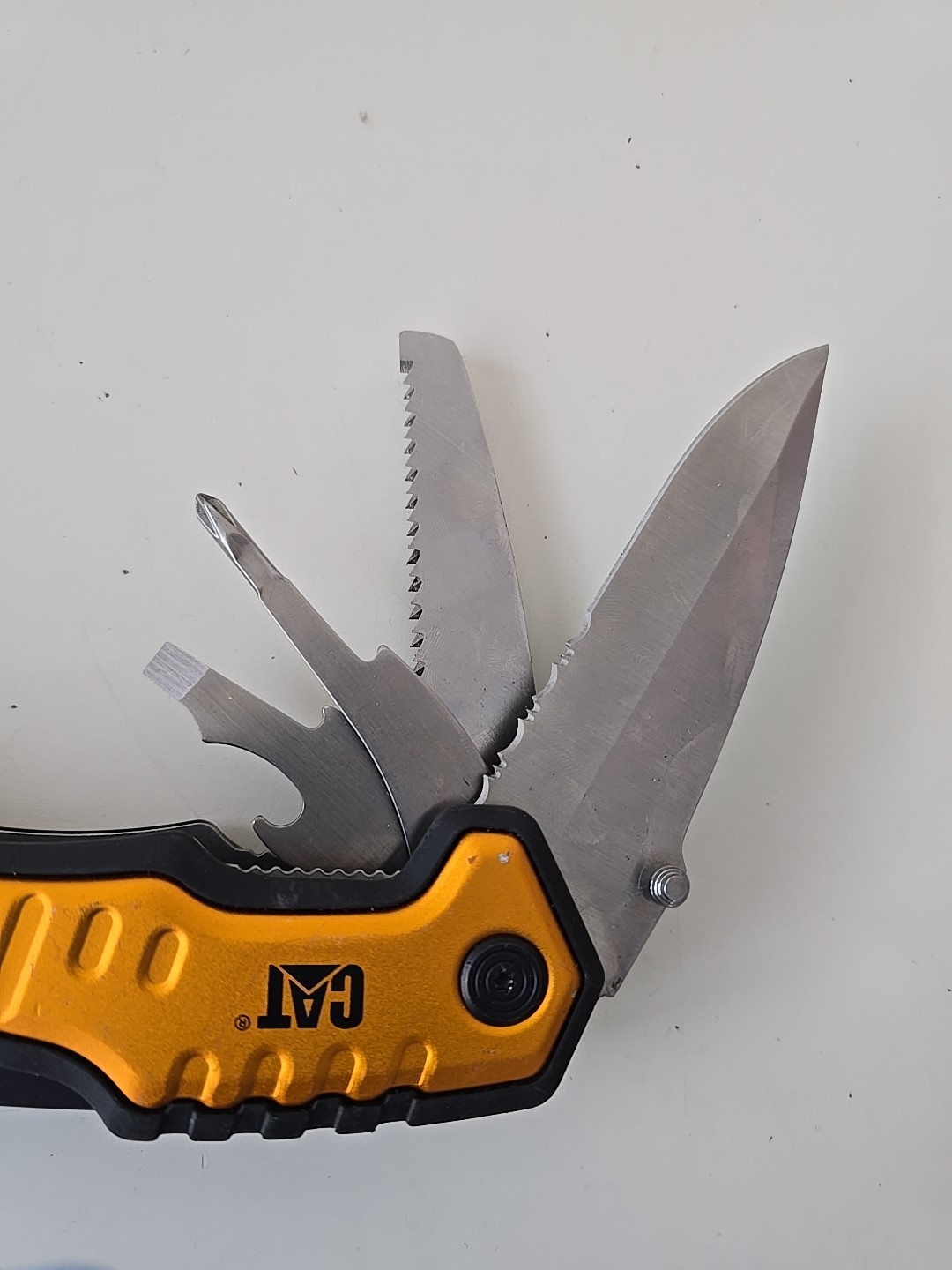 🌟CAT XL 9-in-1 EDC Multi-Tool Pliers, Knife, Saw, NICE!