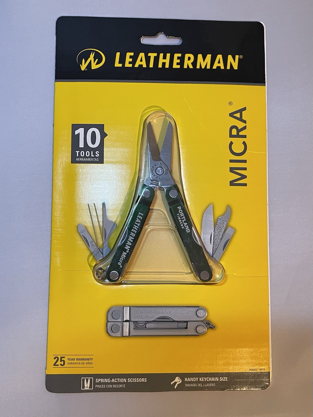 LM12 Leatherman Micra Multi-Tool Black Portland Timbers Edition NIP Dark Green