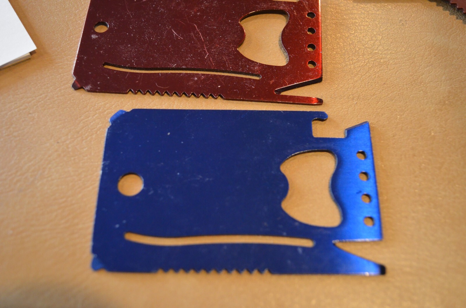 Wallet Size Multi Survival Tool Metal Thin Small Painted Colors Hunting Camping