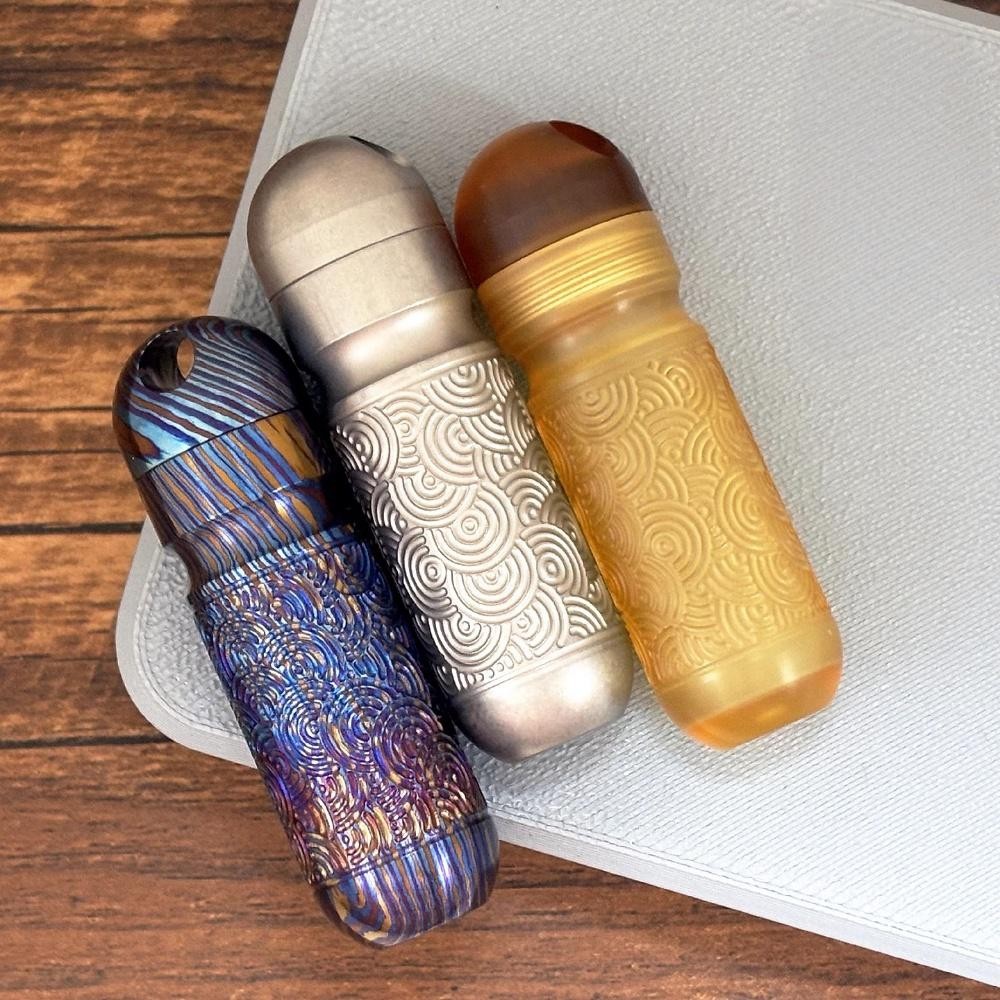 TC4 PEI Perfume Bottle Perfume Waterproof Medicine Pill Box Necklace Pendan