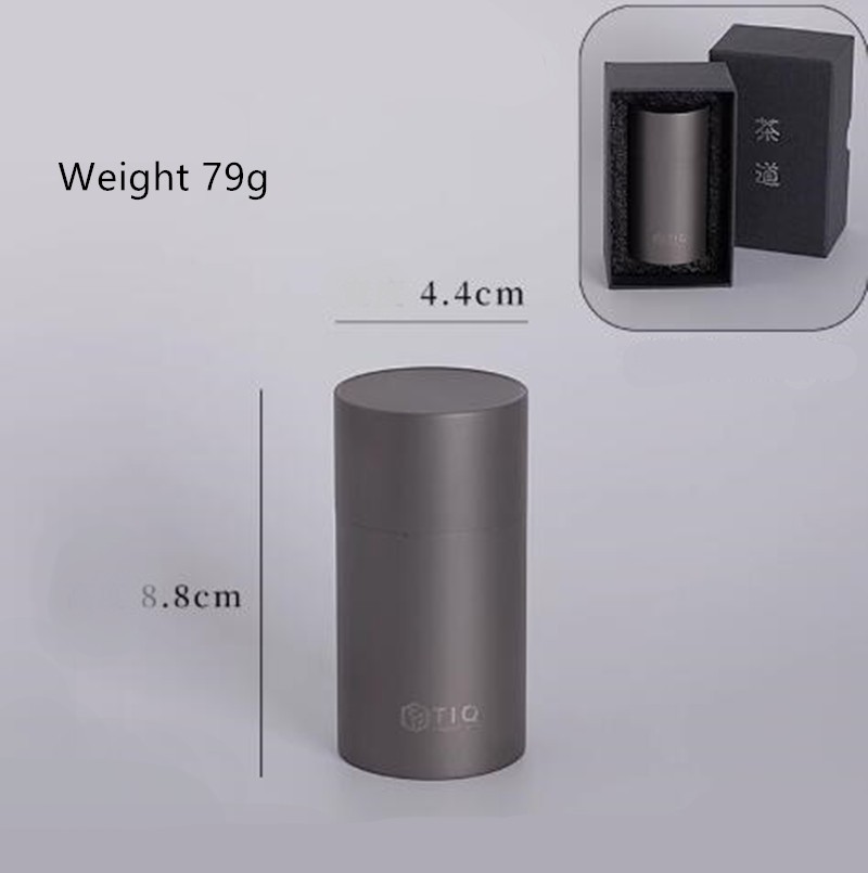 EDC Small Pure Titanium Sealed Can Tea Can Storage Bottle Tool 120ml