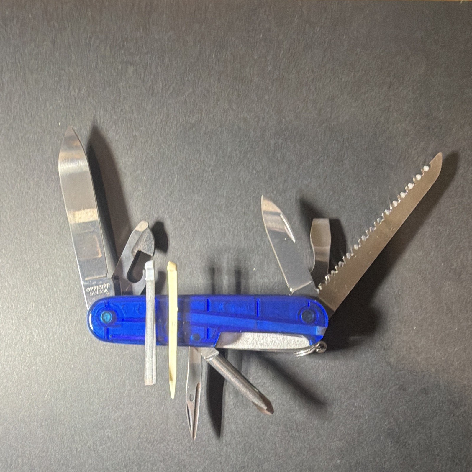 Victorinox Multi-Tool Blue see through multi tool officer suisse