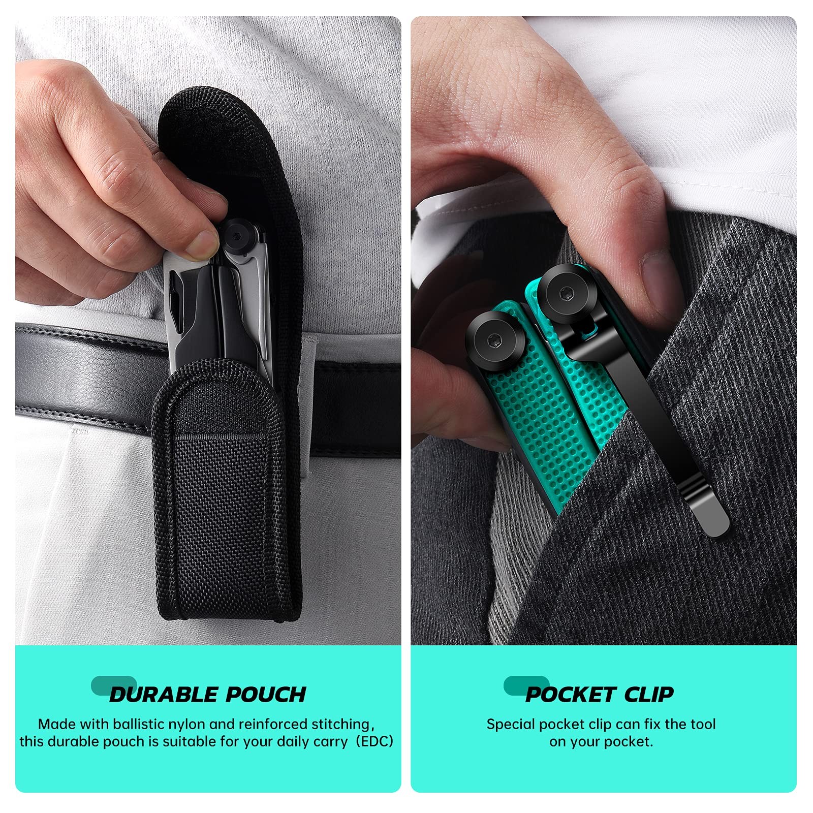 Multitool Pocket Knife for Men Women, Tactical Multi-Tool Pliers, Scissors wi…