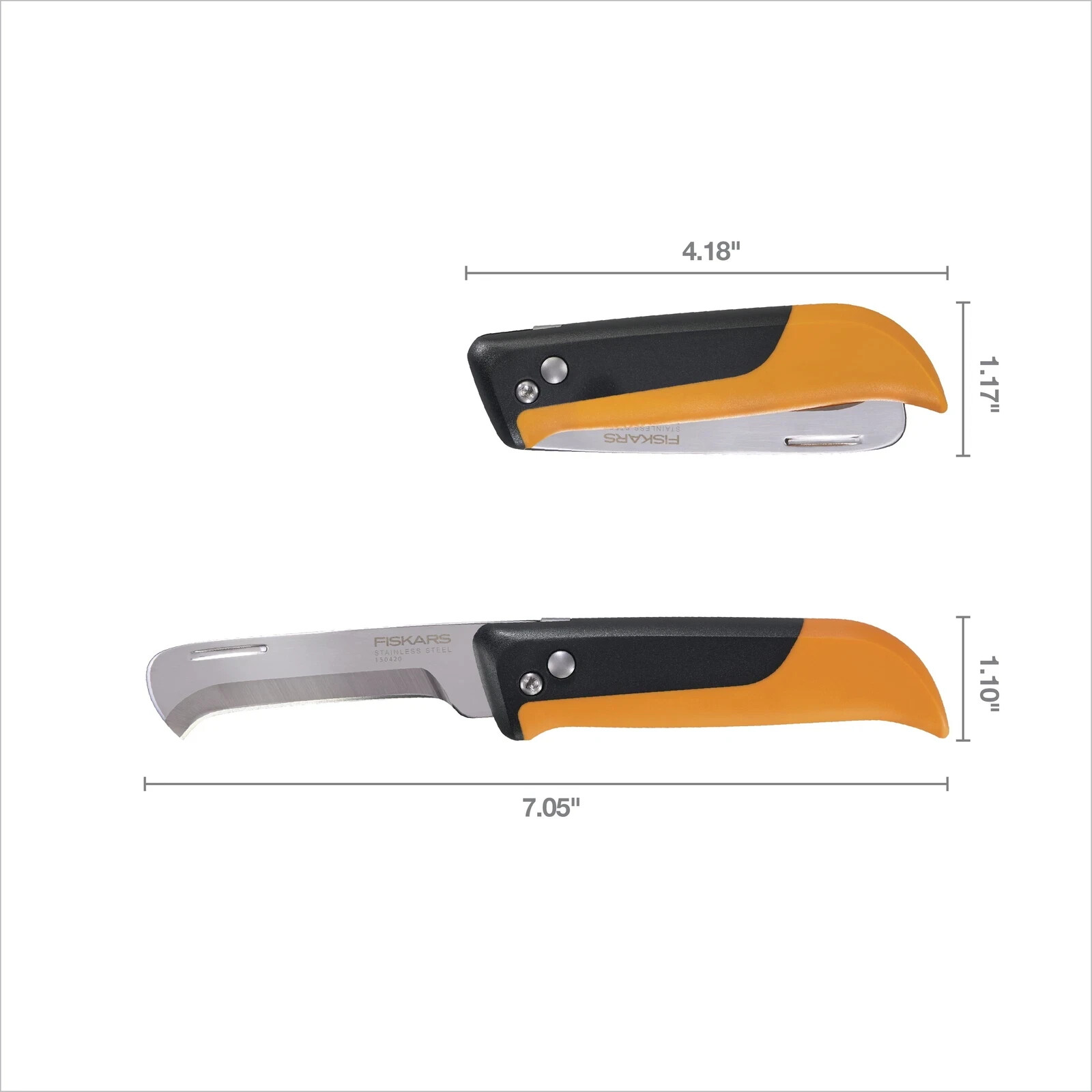 Fiskars Garden Knife, 3″ Blade Length, Food Gardening Tools, Orange NEW!