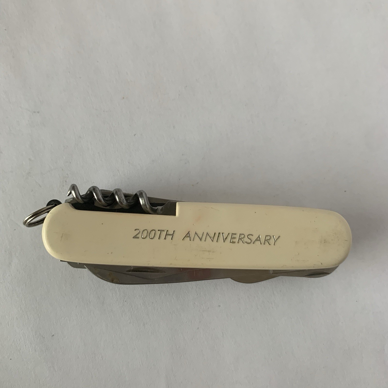 200th Anniversary 10-Tool Pocket Knife, Stainless, Ivory Colored Handle