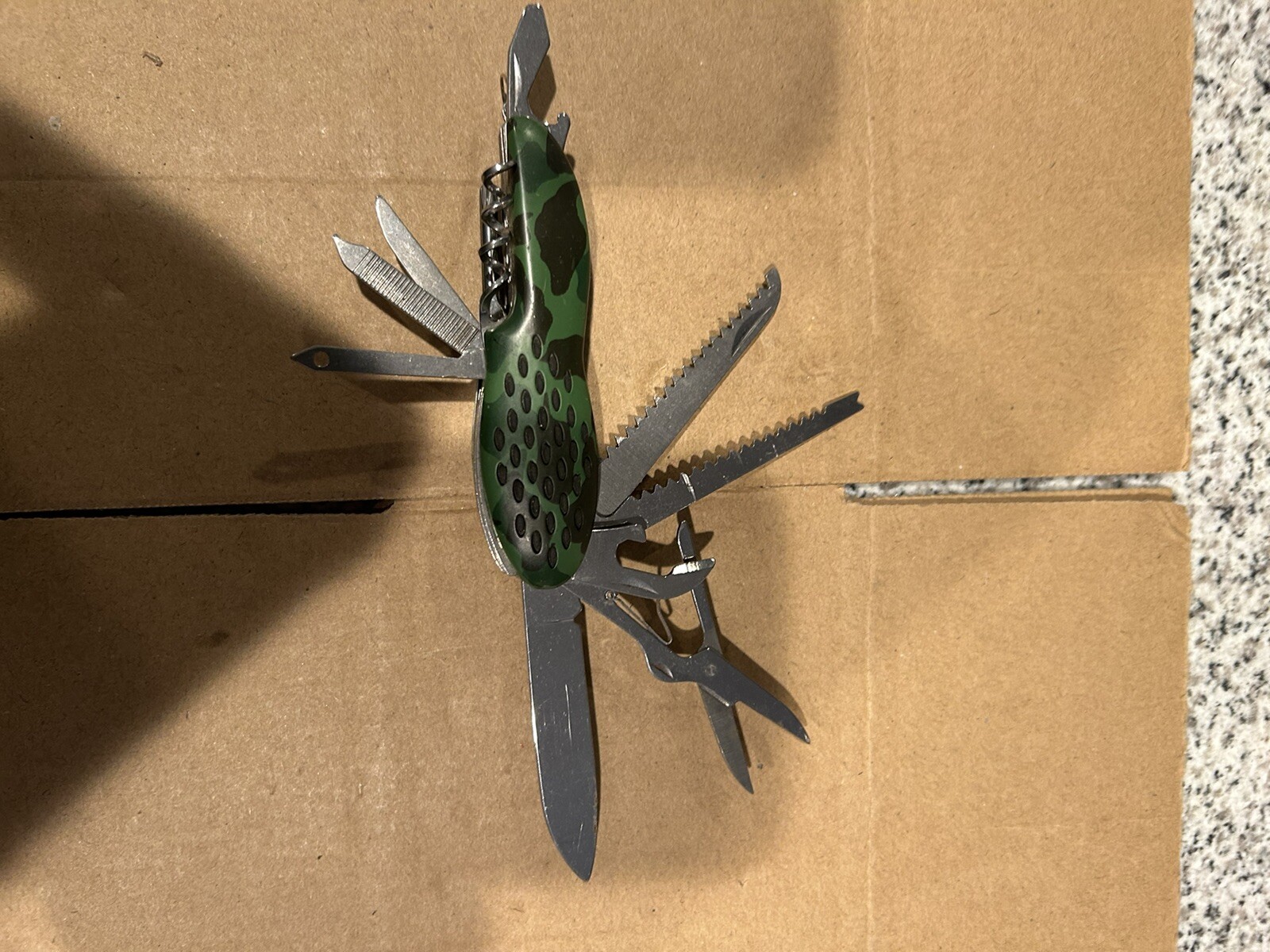 Multi Tool SAK Camo Plastic Handle Scissors Corkscrew