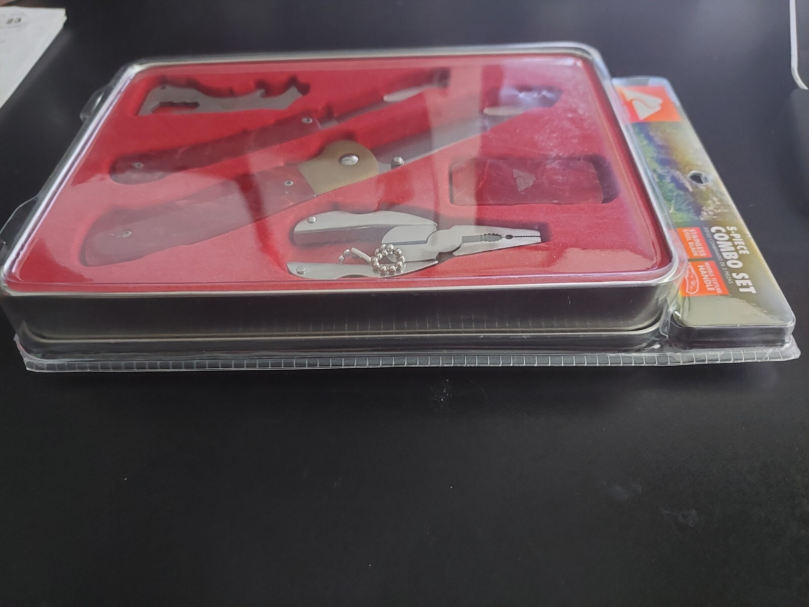 Ozark Trail 5pcs Combo Set-Stainless Steel Folding Knives, Multi-tool Money clip