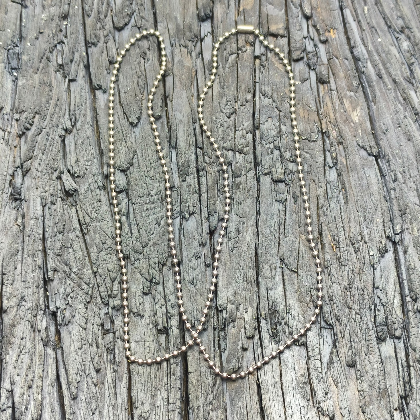 EDC Anti-allergy Pure Chain Ball Bead Necklace 2.4x650mm