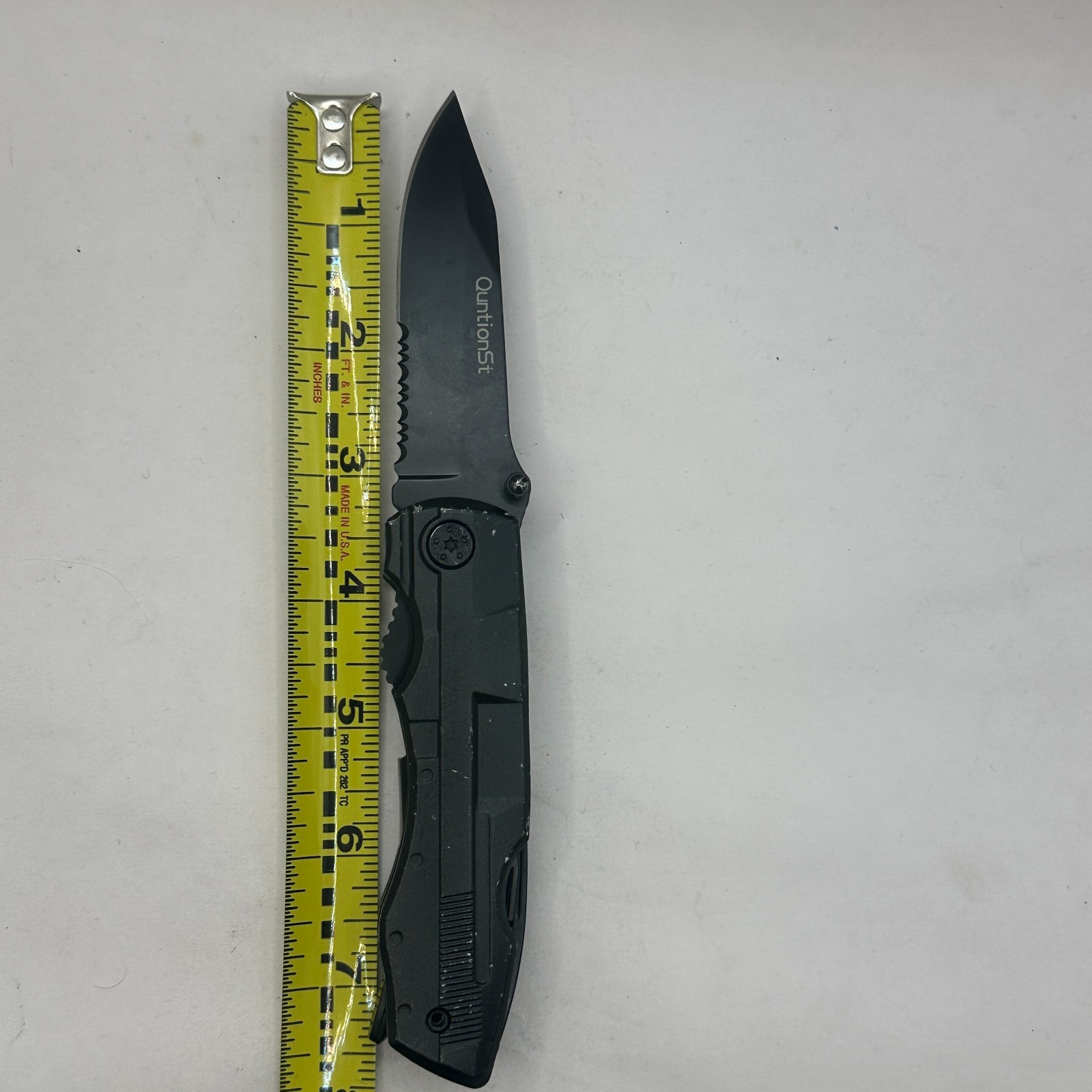 QuntionSt Pocket Knife Multitool Lock Screwdriver Camping Fold 7″