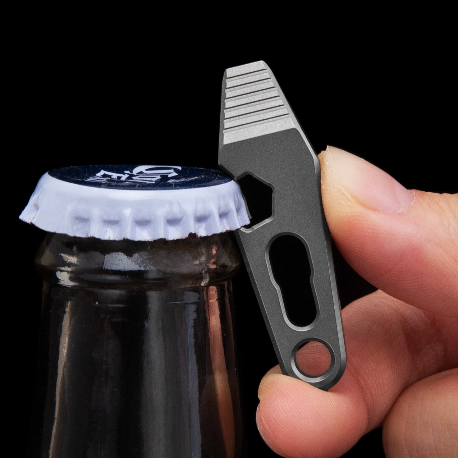 Titanium Alloy Mini EDC Pry Bar Bottle Opener Keychain Pocket Tool Lightweight