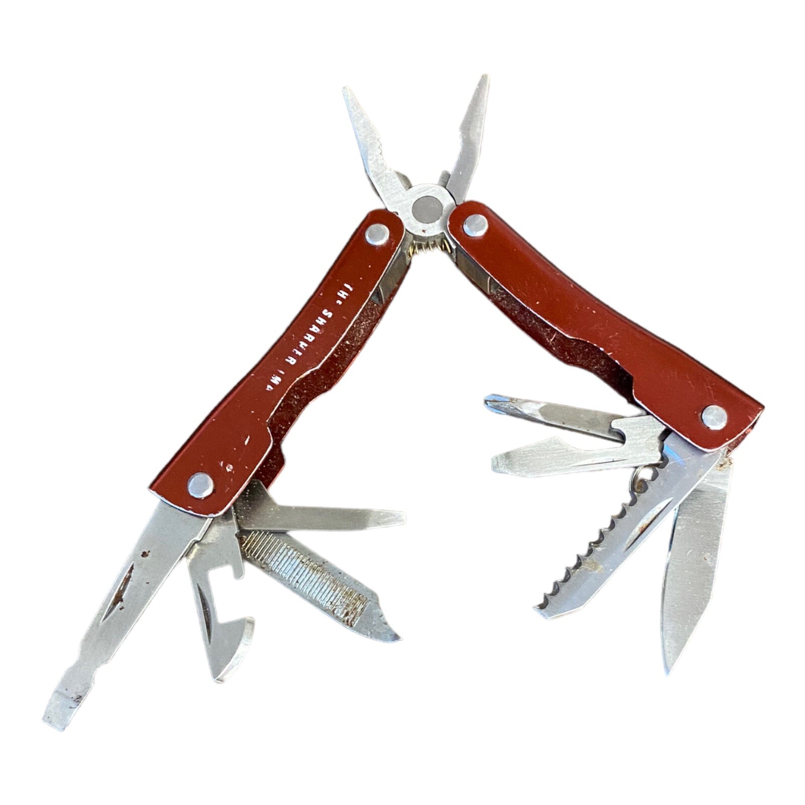 The Sharper Image® Red Pocket Knife Multi-Tool Knife