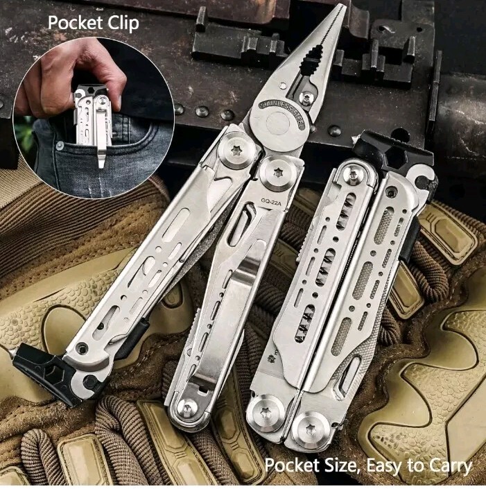 HX OUTDOORS 19 In 1 Multi Tool Pocket Knife Set, Stainless Steel Multitool Pl…